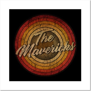 arjunthemaniac, circle retro faded The Mavericks Posters and Art